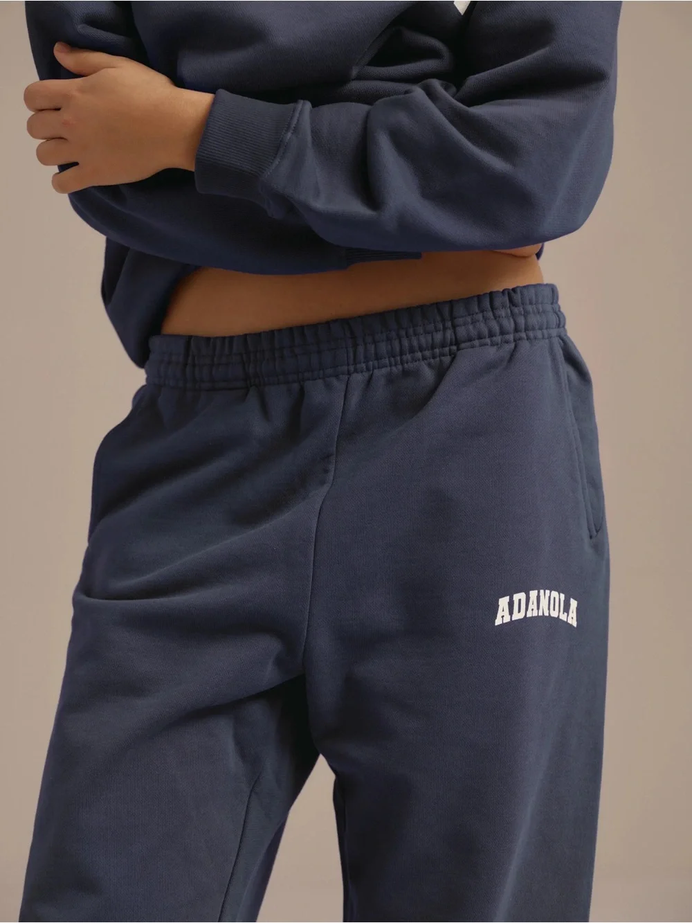 Adanola Varsity Sweatpants - Washed Midnight Blue - Picture 3 of 6